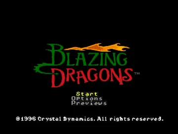 Blazing Dragons (US) screen shot title